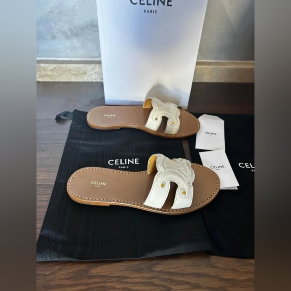 Celine Triomphe Slide Sandals - Picture 6 of 8
